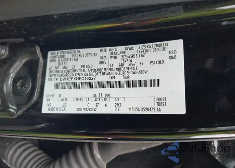 2017 Ford F-150 Xlt from USA, damaged, VIN 1FTEW1EFXHFC16227